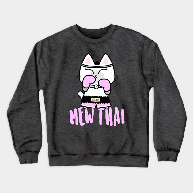 Mew Thai Kitty! Crewneck Sweatshirt by plattercats